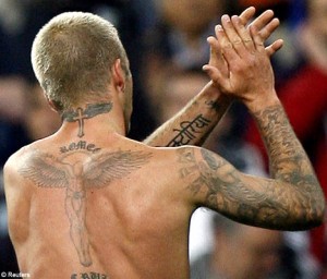 David Beckham Tattoo Stencil