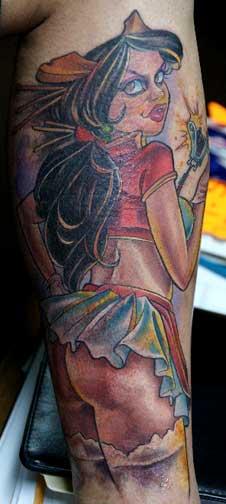 Joe Capobianco pinup girl tattoo picture