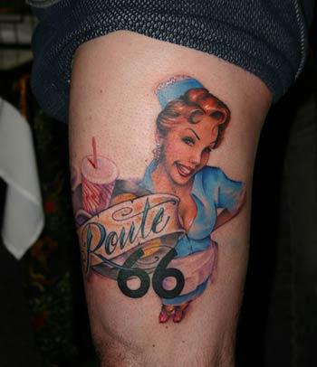 Jeff Gogue pinup waitress