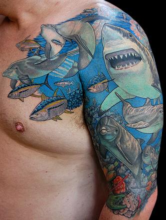 Cool Shark Tattoo Pictures & Designs » Tattoo Blog