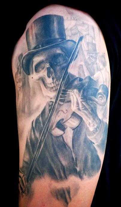 Tattoo Blog Uncategorized Carlos Torres skeleton tattoo picture