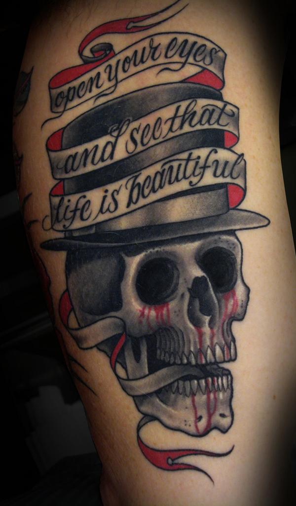 Tattoo Blog » Uncategorized » Tim Hendricks skull hat tattoo picture