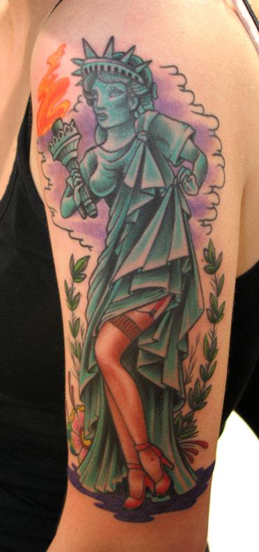 statue of liberty pinup tattoo picture.