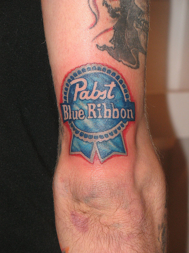 pabst blue ribbon tattoo