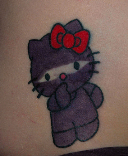 Pics Of Hello Kitty Tattoos. hello kitty ninja tattoo