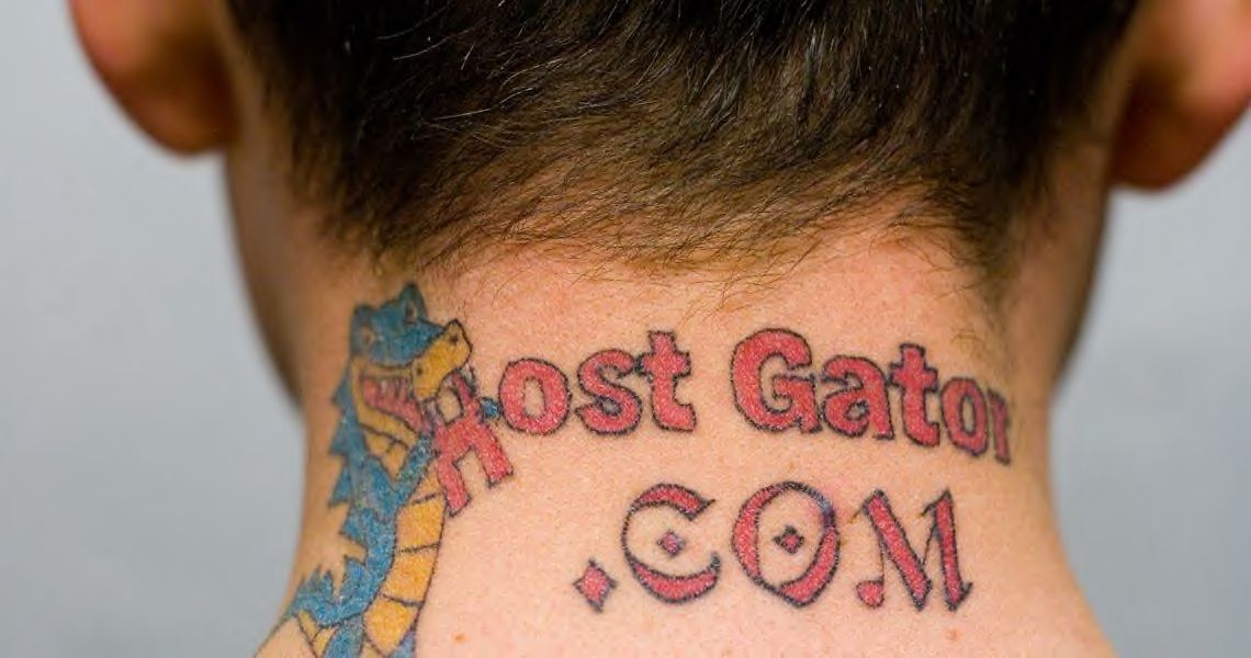 I found that a web hosting company a while back, tattoo advertised on the 
