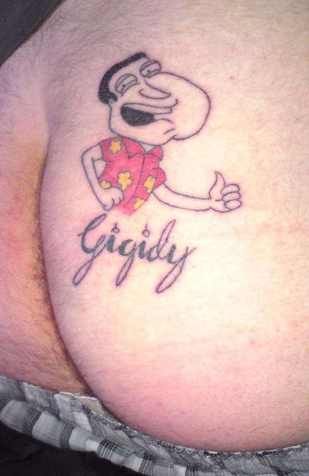 Guy Quagmire Butt Tattoo